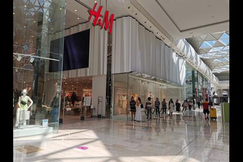 H&M also proved popular with shoppers at the mall on reopening day.